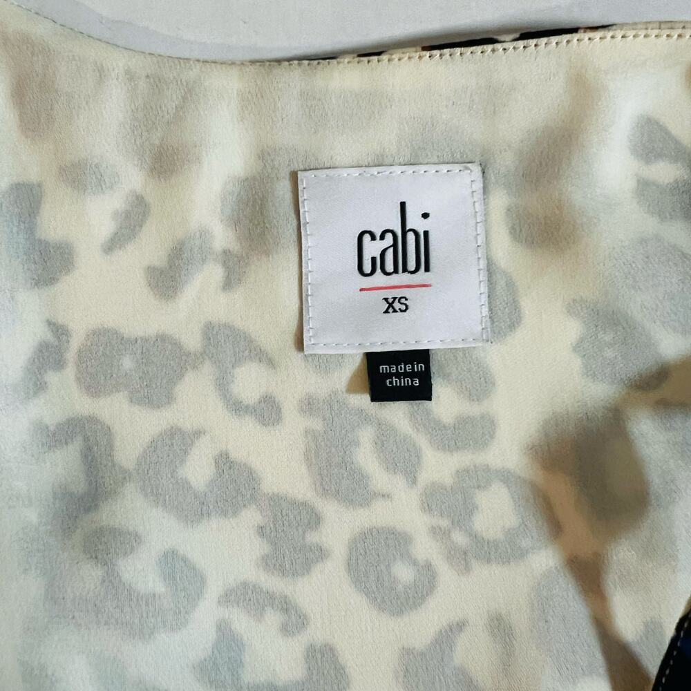 CAbi Leopard Mixed Print Sleeveless Flare Hem Dress Size XS Multicolor 5115 - Picture 5 of 9